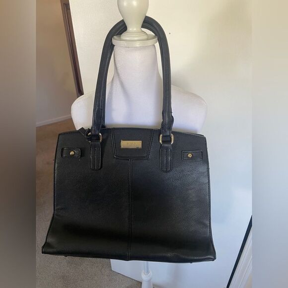 BCBG Paris Black Tote Handbag - Picture 1 of 5